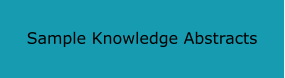 Sample Knowledge Abstracts